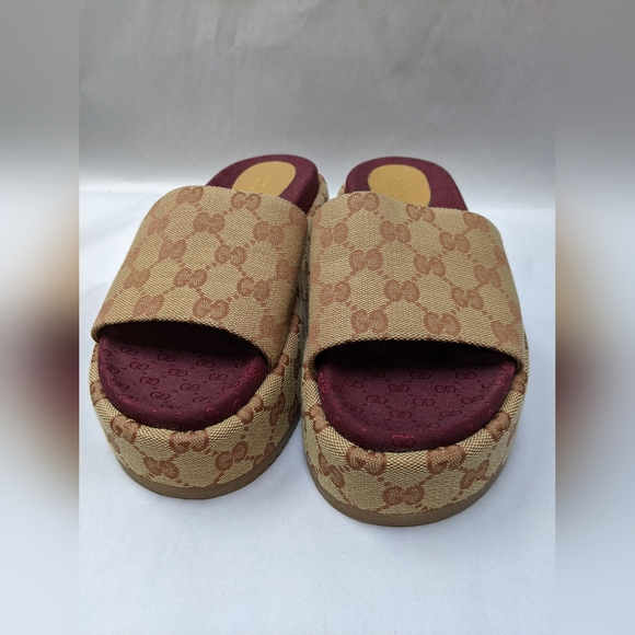 Gucci GG Platform Slide Sandal (US 7.5) "LIVE SHOW TODAY" - Picture 2 of 10